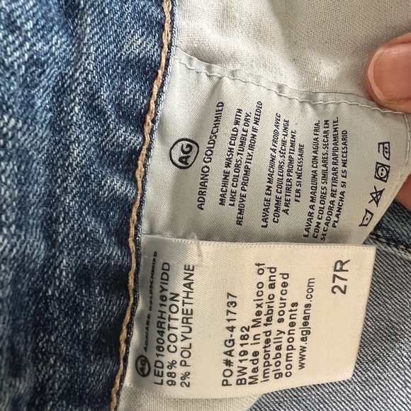AG-ED Adriano Goldschmied Denim Nikki Relaxed Skinny Short 27 R - Picture 3 of 6